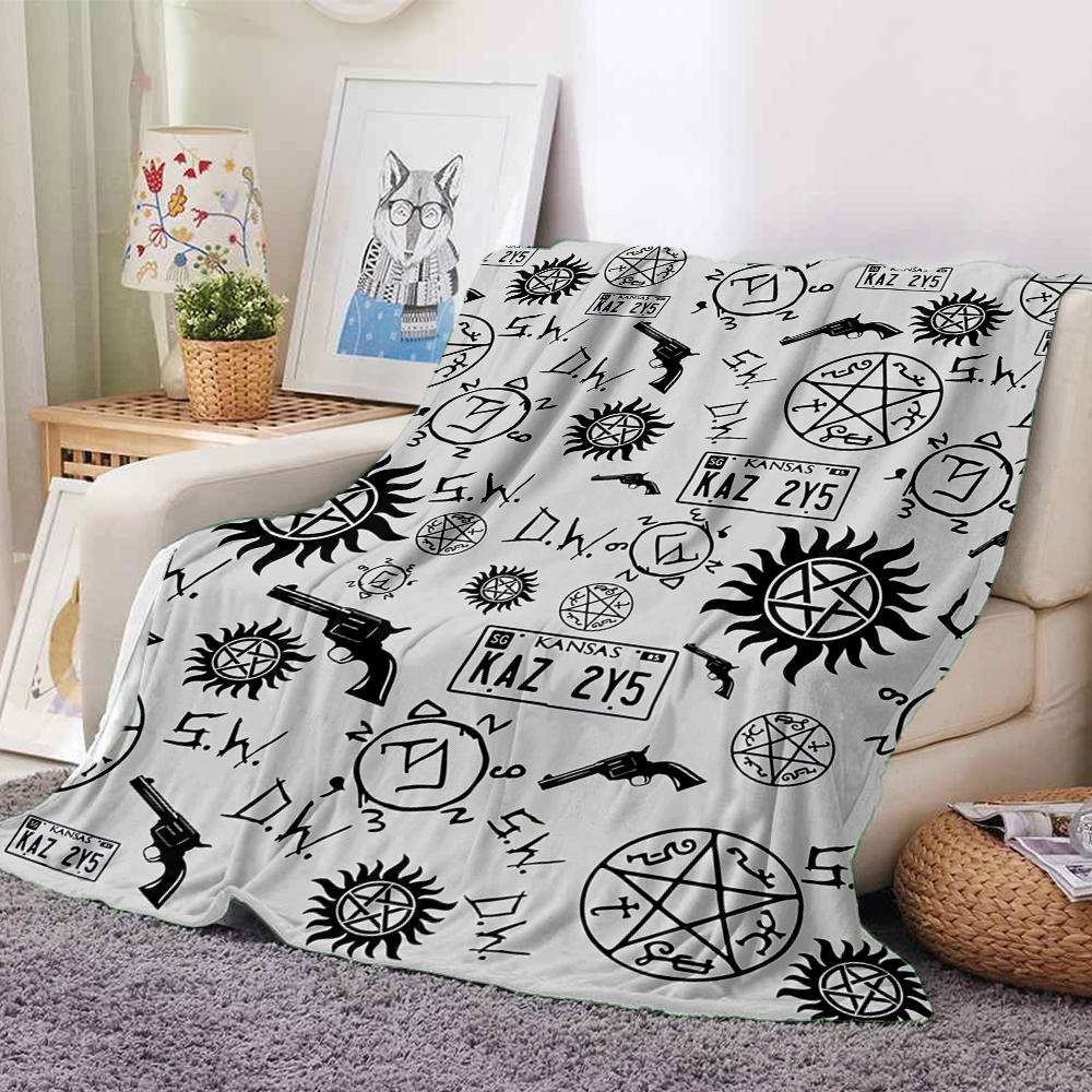 1 Stück Übernatürliche Symbole Decke Weich Und Bequem Lässig Warm Camping Reise Weihnachten Halloween Xmas Geschenk M92493