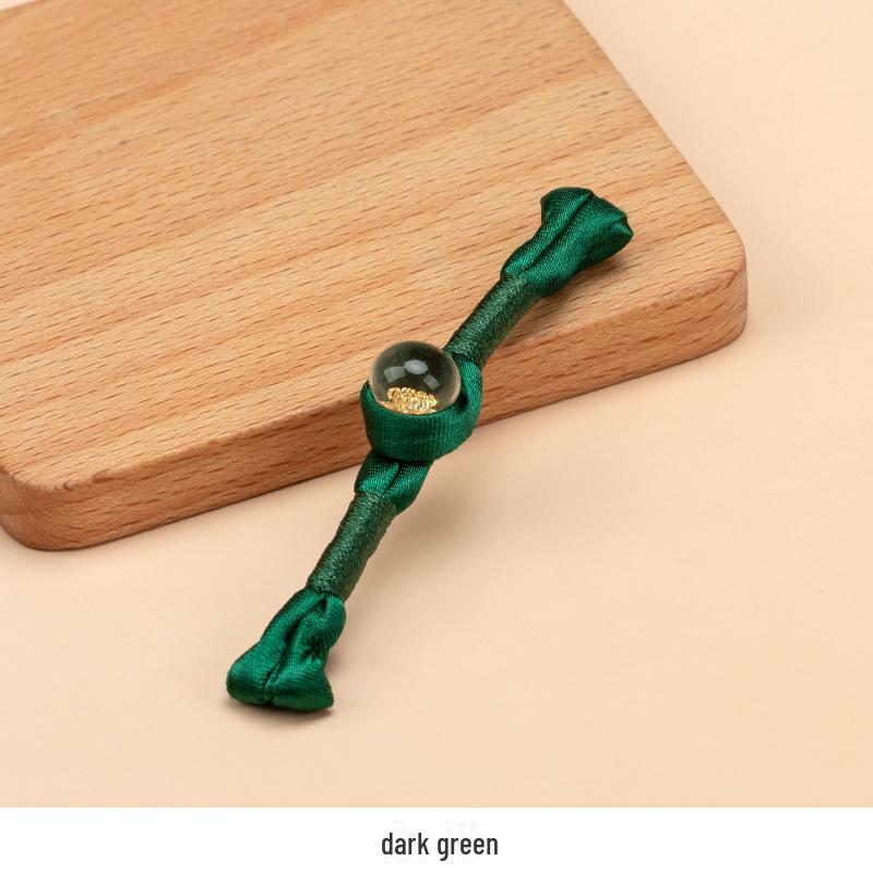 Hengmeihe Ręcznie Robiony Koralikowy Guzik Cheongsam ze Złotej Folii z Wykończeniem Złotą Nicią