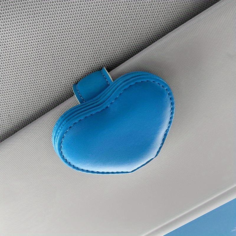 Car Mounted Glasses Clip Multifunctional PU Leather Sunglasses Clip Car Sunshade Card Storage Ticket Clip