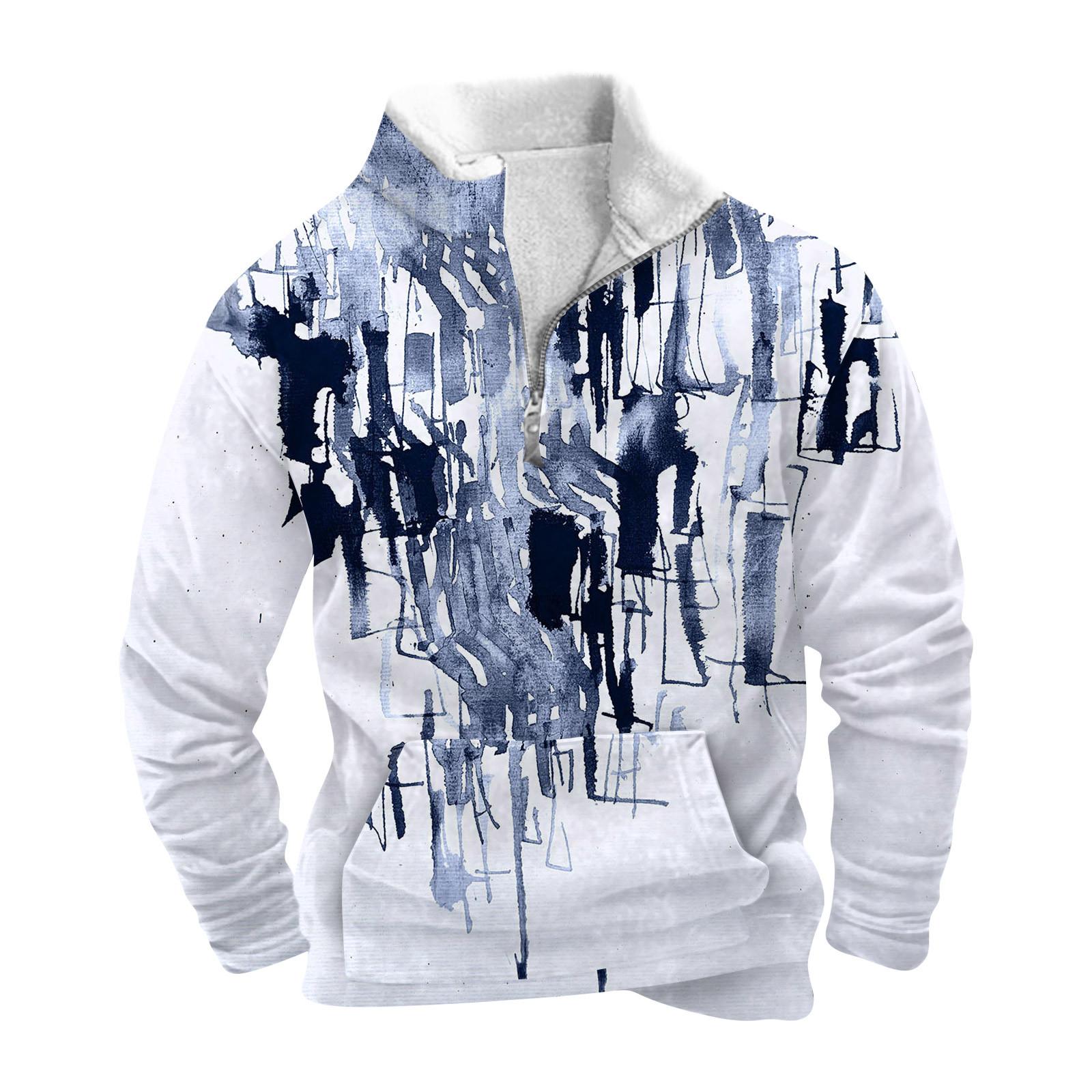 

Весенне-осенняя мужская толстовка с воротником-стойкой на открытом воздухе, повседневные свитера, топы XL