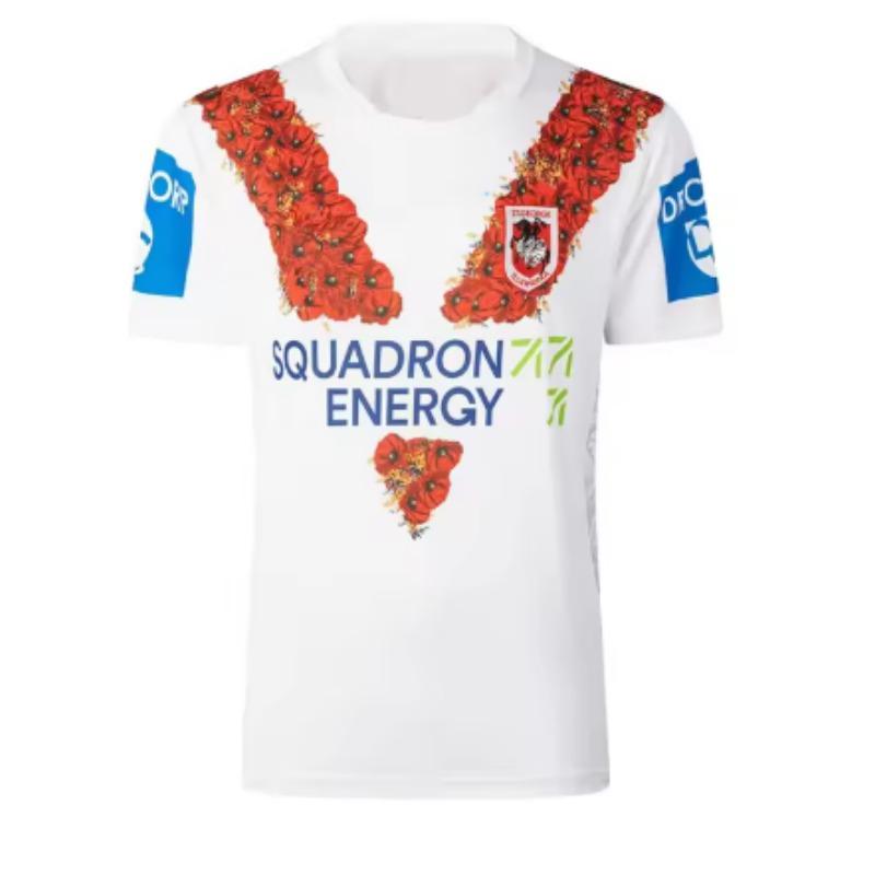 St George Illawarra Dragons Home / Away / Training Rugby Jersey - Mens Size:S-5XL Comfortable Breathable Perfect Quality!