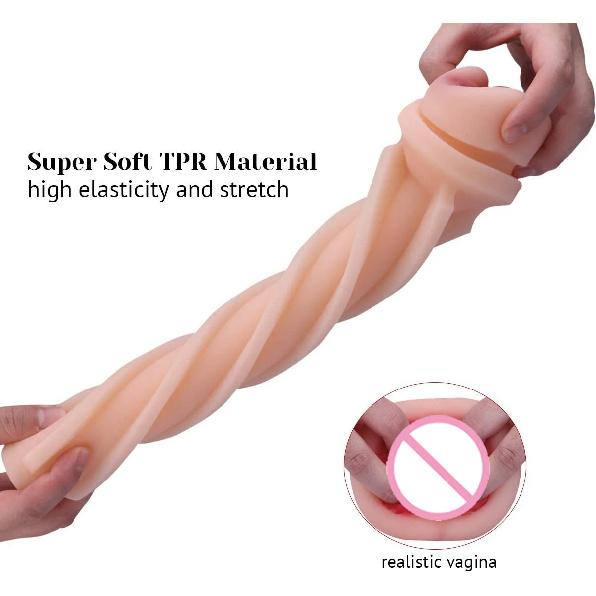 High Quality Flashlight Masturbator for Men-Anal Sex Toy with Vibrating Function TPE+ABS Material Black Color Gift Box Packaging