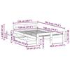 VidaXL Bed Frames Without Mattress 120x190 Cm Solid Pine Wood, Slatted Base, Double Bed Frame, Solid Wood Bed Frame, 3309056