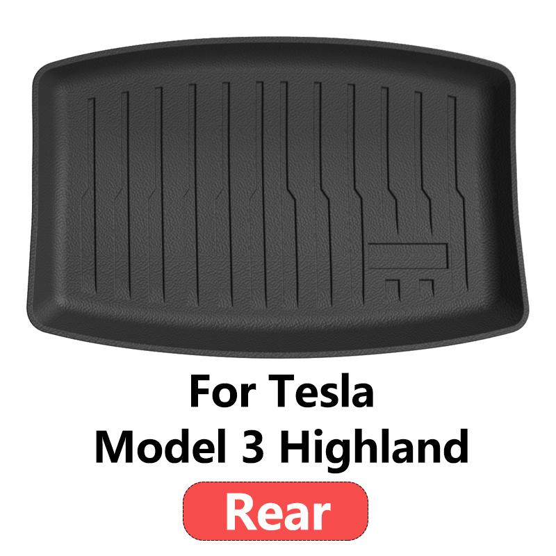 Protective Cover TPE Trunk Anti-slip Pad Car Front Rear Trunk Mats for Tesla Model YL/Y Juniper Model 3 Highland Car Accessories
