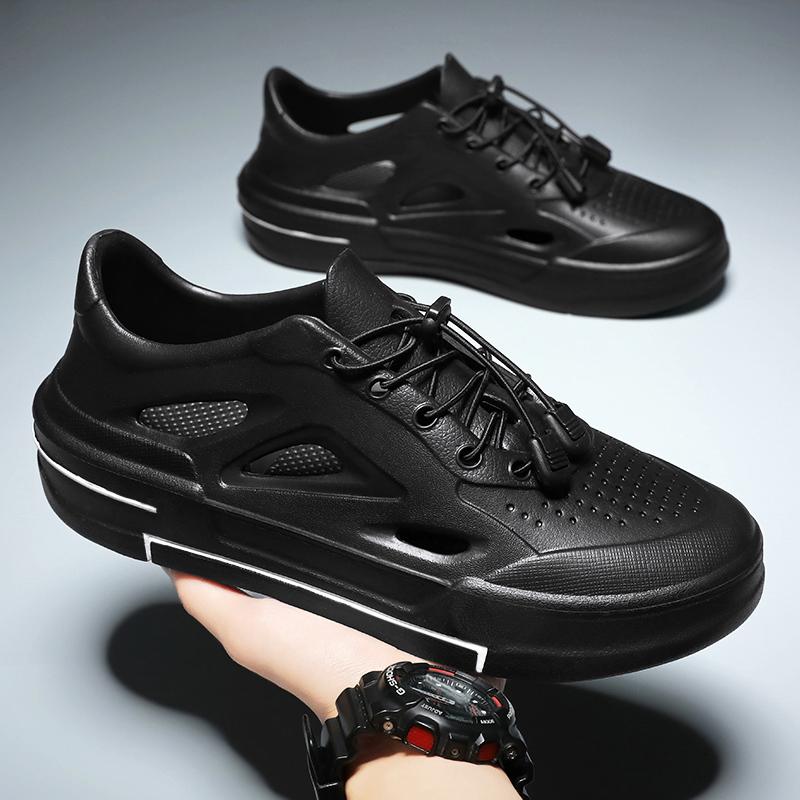 Summer Men Slippers Platform Outdoor Sandals Clogs Beach Slippers Fashi Flip Flops Casual Flats Comfortable Wading Shoes 38-45