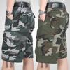 Letní cargo šortky Muži Camouflage Camo Ležérní Bavlna Baggy Bermuda Streetwear HipHop Vojenské taktické pracovní šortky
