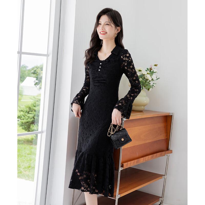 

MOCANA Women s Long-Sleeve Casual Midi Dress F2W41556 S
