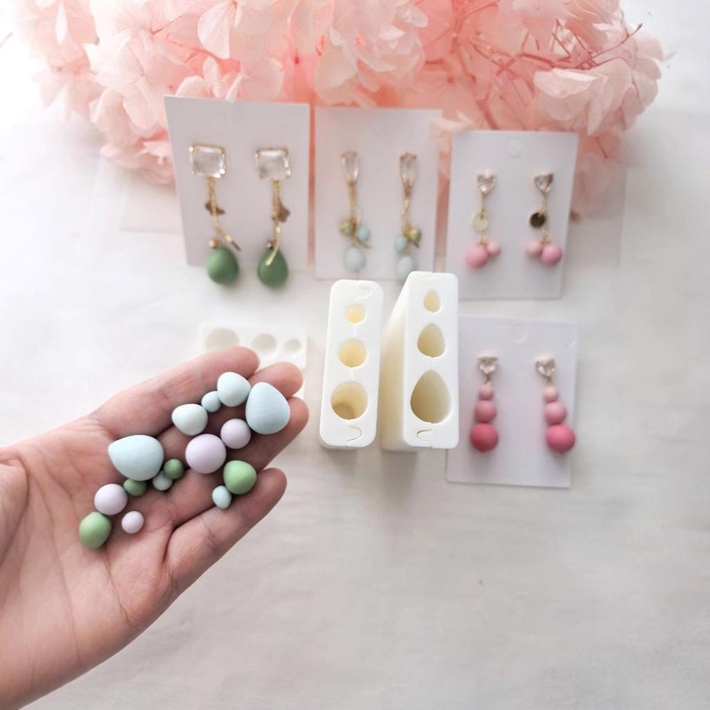 3D lrregular Ellipsoid Polymer Clay Cutting Molds Cutter For Handmade Earrings Jewelry Making Accessories for Women