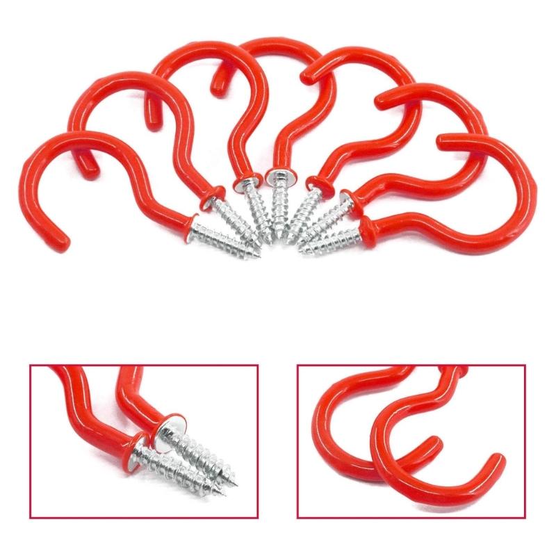70Pcs Plastic Coated Iron Wall Hooks Multiple Purpose Hanging Hardware For Bathroom Shelves Tool Planter Mounting