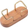 Oval Business Card Holder Organizer Office Desk Display Stand Memo Counter Accessories Tabletop Shelf Wooden Card Holder Storage