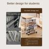 Small Bookshelf Next To The Desk Floor Shelf Desk Side Shelf with Movable Wheeled Book Storage Bookcase Room Storage Bookshelf