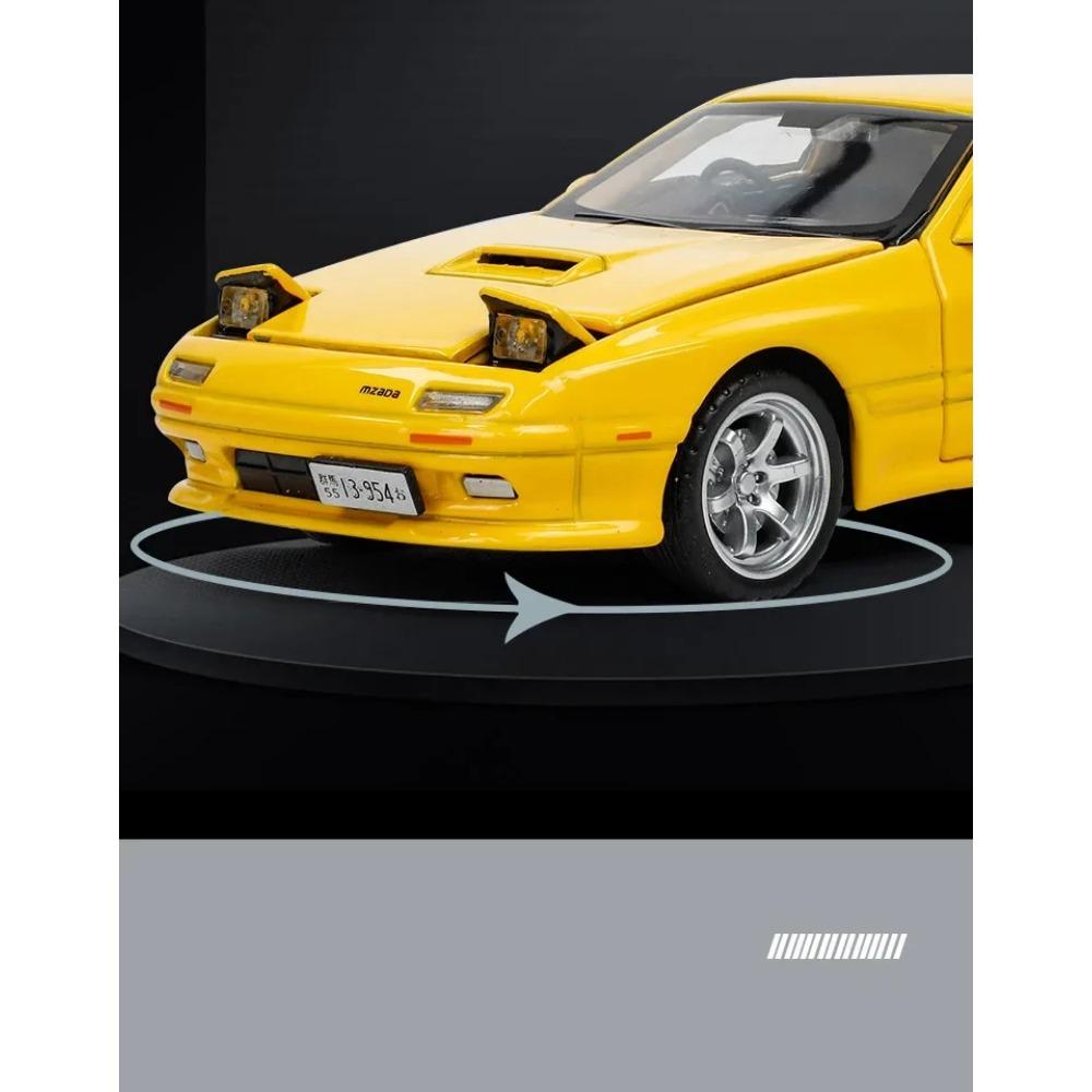 1/32 Mazda RX-7 Alloy Car Modelo Diecast Metal Sports Vehicles Modelo Alta Simulação Som e Luz Coleção Crianças Brinquedo Presente