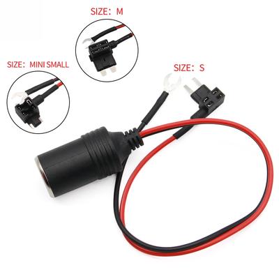 Pure Copper Car Socket Charger Cable Female Socket Plug Connector Adapter Cable Fuse