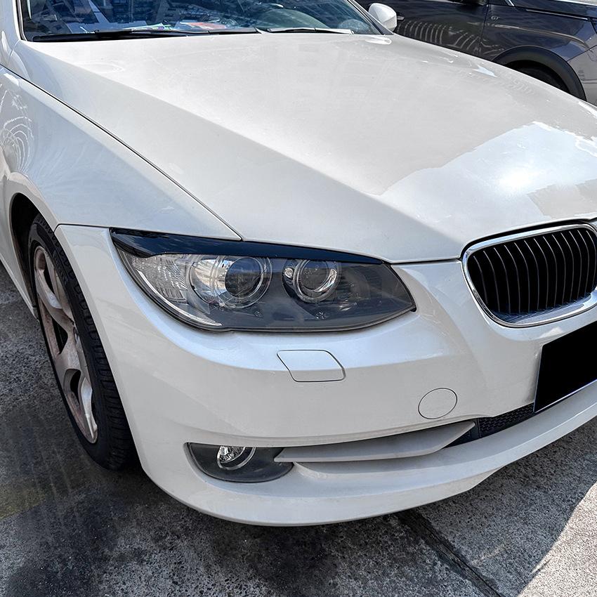 Car Headlight Eyebrows Eyelid Cover Stickers For BMW 3 Series E92 E93 LCI 2010-2012 Glossy black/Carbon Look Body Kit Tuning