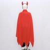 Vampire Costume Set Gothic Cape Cloak with Horned Headband Halloween Cosplay Outfit for Women Men Party Accessories Horror Decor