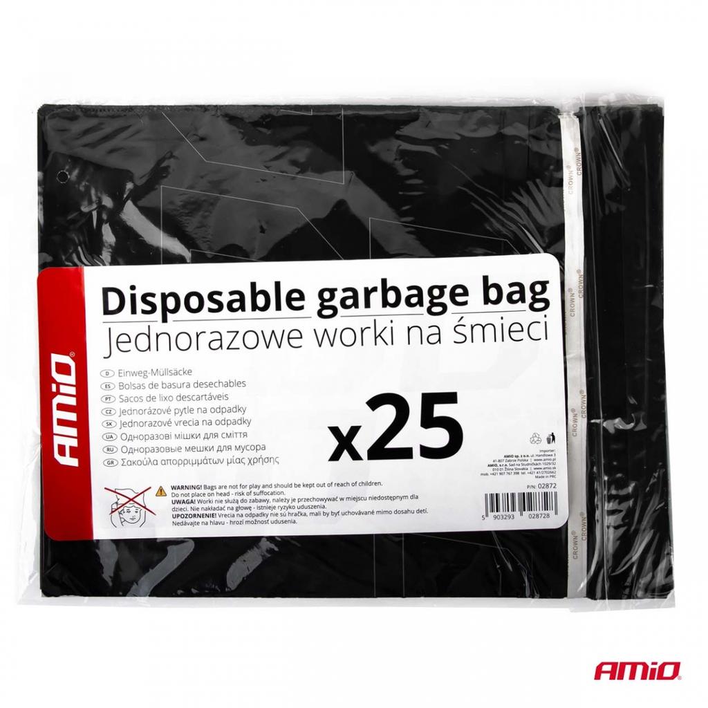 Disposable Car Garbage Bags 25 Pcs Amio-02872