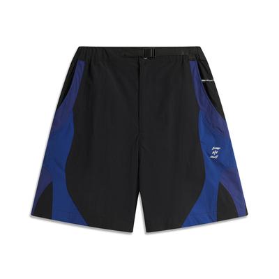 Li Ning Bequeme Vielseitige Atmungsaktive Sporthose mit Geradem Bein Herrenshorts Blau AKSU839-4