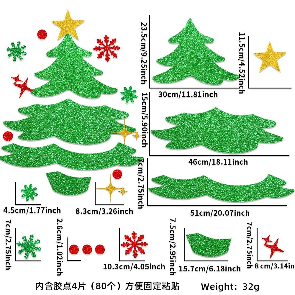 Large Snowman Reindeer Santa Stickers Christmas Door Stickers Decor for Refrigerator Wall Window Christmas Door Decorations
