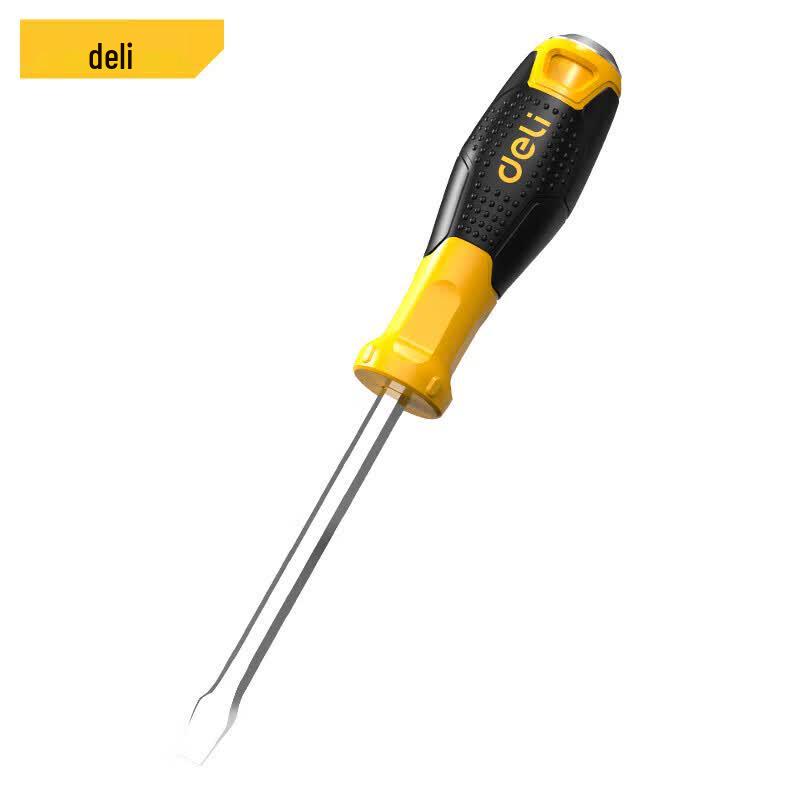 Deli 6.3x100mm Through-Tang Slotted Screwdriver