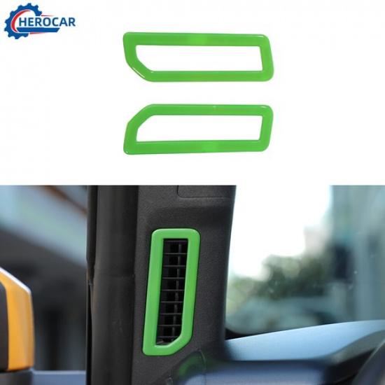 2pcs A-Pillar Air Vent AC Outlet Cover Decor Trim For Ford Bronco 21+Light Green