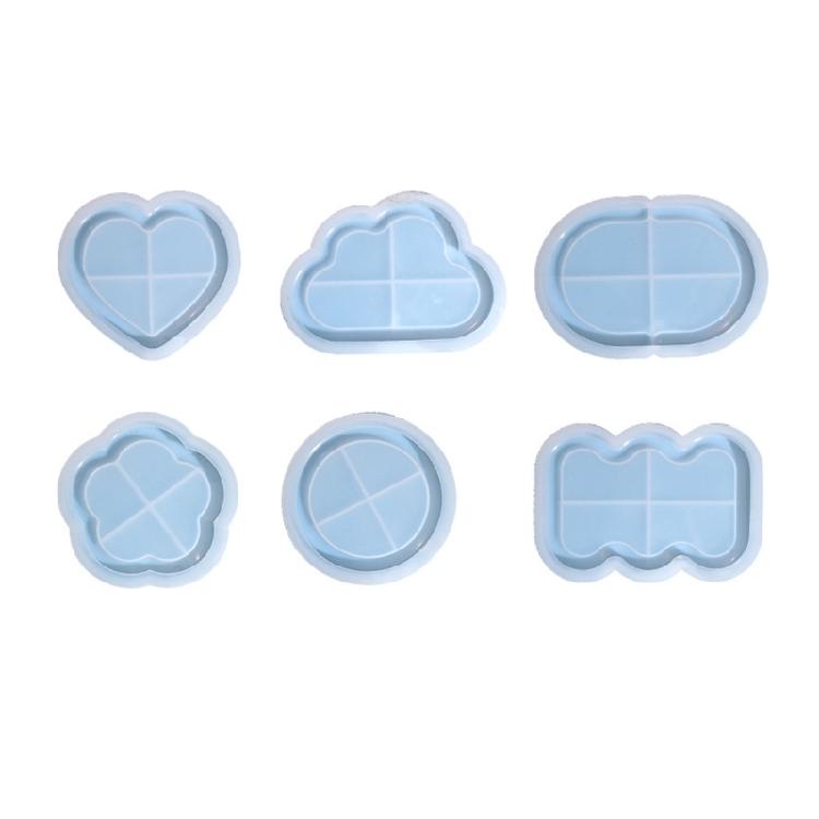 DIY Jewelry Tray Mould Cute Cloud Heart Flower Shape Plate Resin Casting Mould