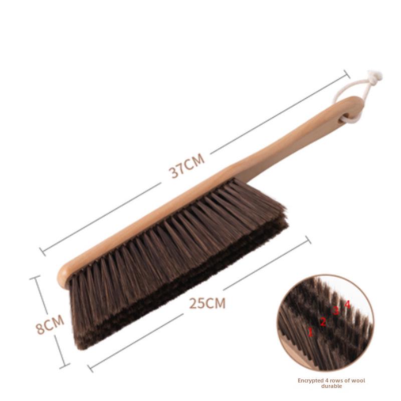

Щетка из массива дерева с мягкой щетиной и длинной ручкой для пола, кровати, дивана и удаления волос.