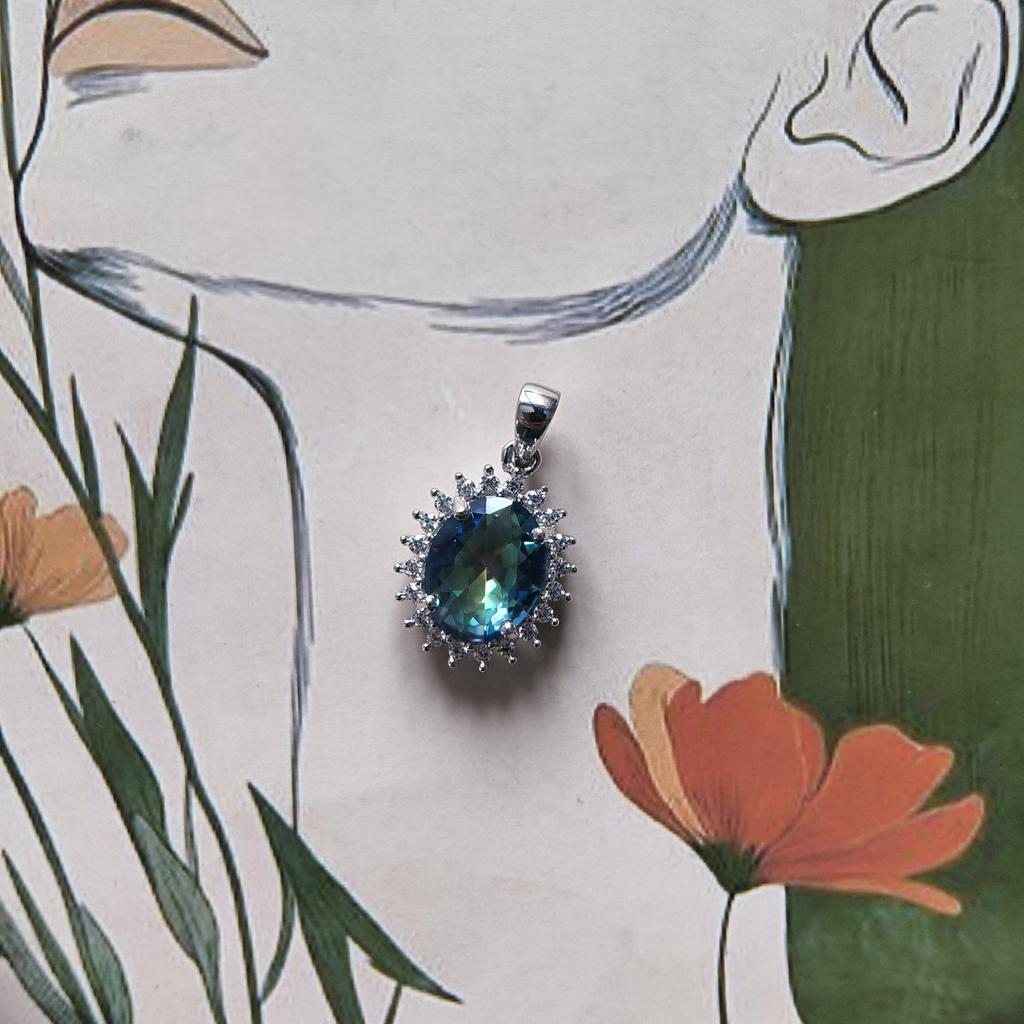 Серебряная подвеска с мистик топазом 2.113ct (2203889)