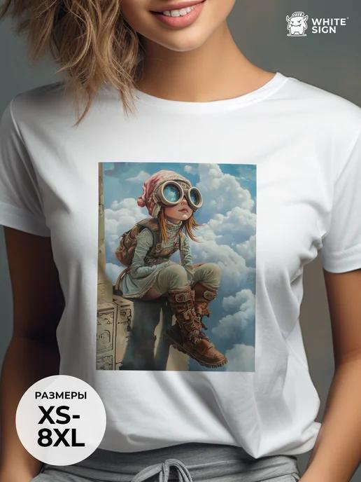 Oversized cotton T-shirt: Dreamer print XL