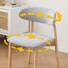 1 Set Curved Backrest Dining Chair Cover Split Type Printing Pattern Armless Chair Cover Elastic Backrest Protector Cove