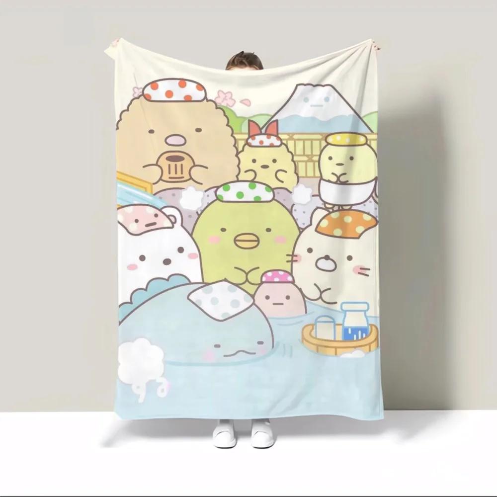 Sumikko Gurashi Mikrofiber Sengetøy Myke Fluffy Tepper og Pledd Tepper til Sofa Luksuriøst Dekorativt Teppe Seng Hjemmeinteriør