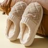 Autumn Winter Plush Cotton Slippers for Men and Women Indoor Warm Fur Home Footwear Autumn and Winter Comfort