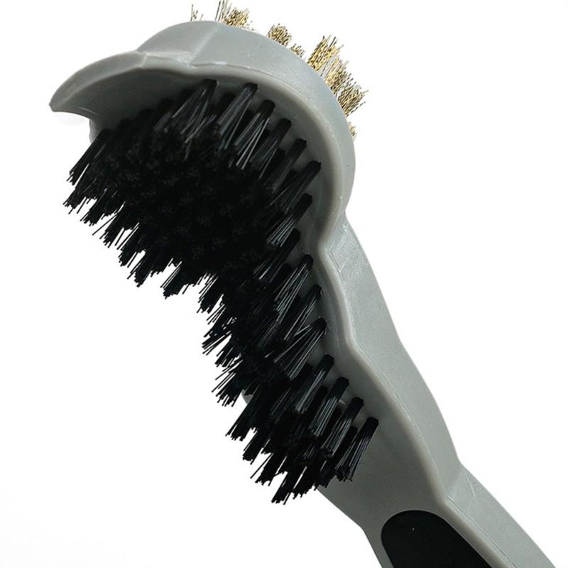 Double Sided Golf Club Cleaner Brush With Nylon And Metal Bristles Golf Cleaning Brush For Effective Grooves Cleaning