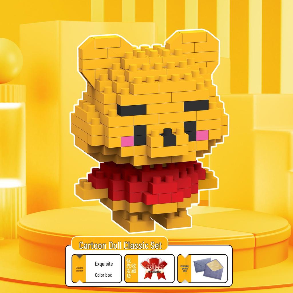 Figuras de Desenho Animado de Micro Partículas Compatíveis com LEGO - Brinquedo de Montagem Educacional para Crianças Caixa Surpresa Ornamentos