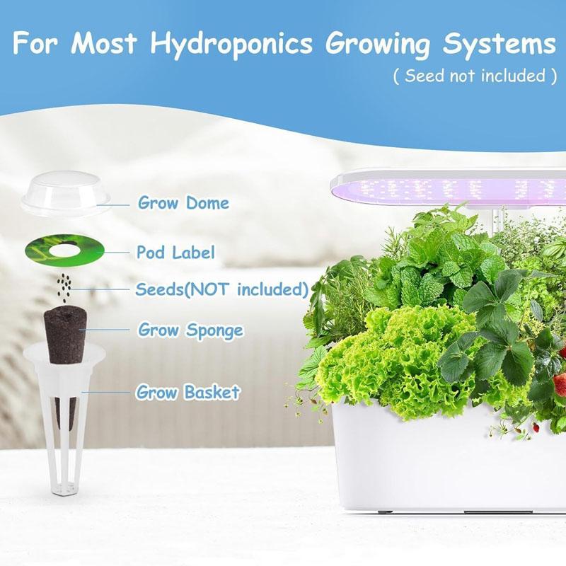 Hydroponic Garden Seed Pods Grow Anything Kit with Accessories Sponge Dome (30 Sets)