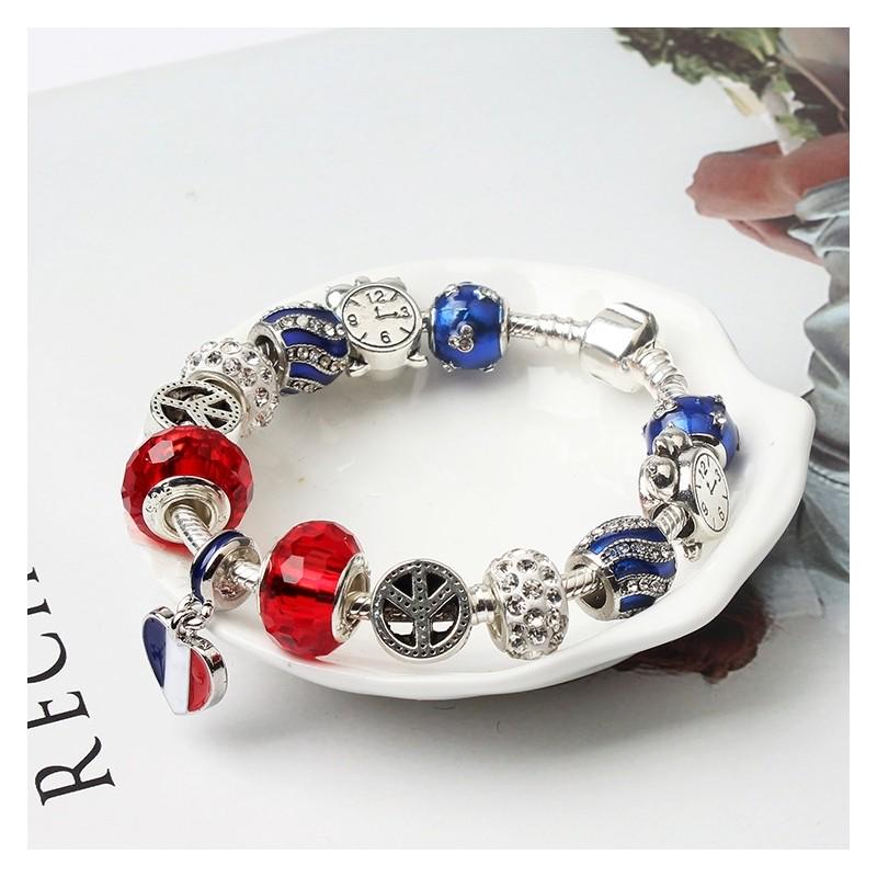 Lot De 12 Bracelets En Silicone USA - Drapeau Américain & Fine Ligne Rouge - Soutien-gorge élastiques - Neufs