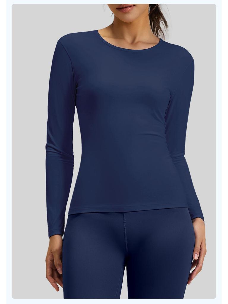 Damen Slim-Fit Langarm-Top für Yoga und Laufen