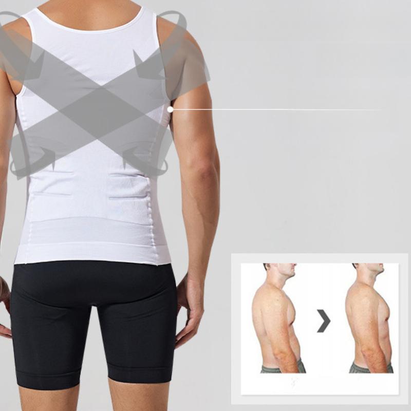 Men's Shapewear Slimming Body Corset Baju Melayu Lining Vest Shirt Body Shaper Lift Body Singlet Stoking Musim Raya