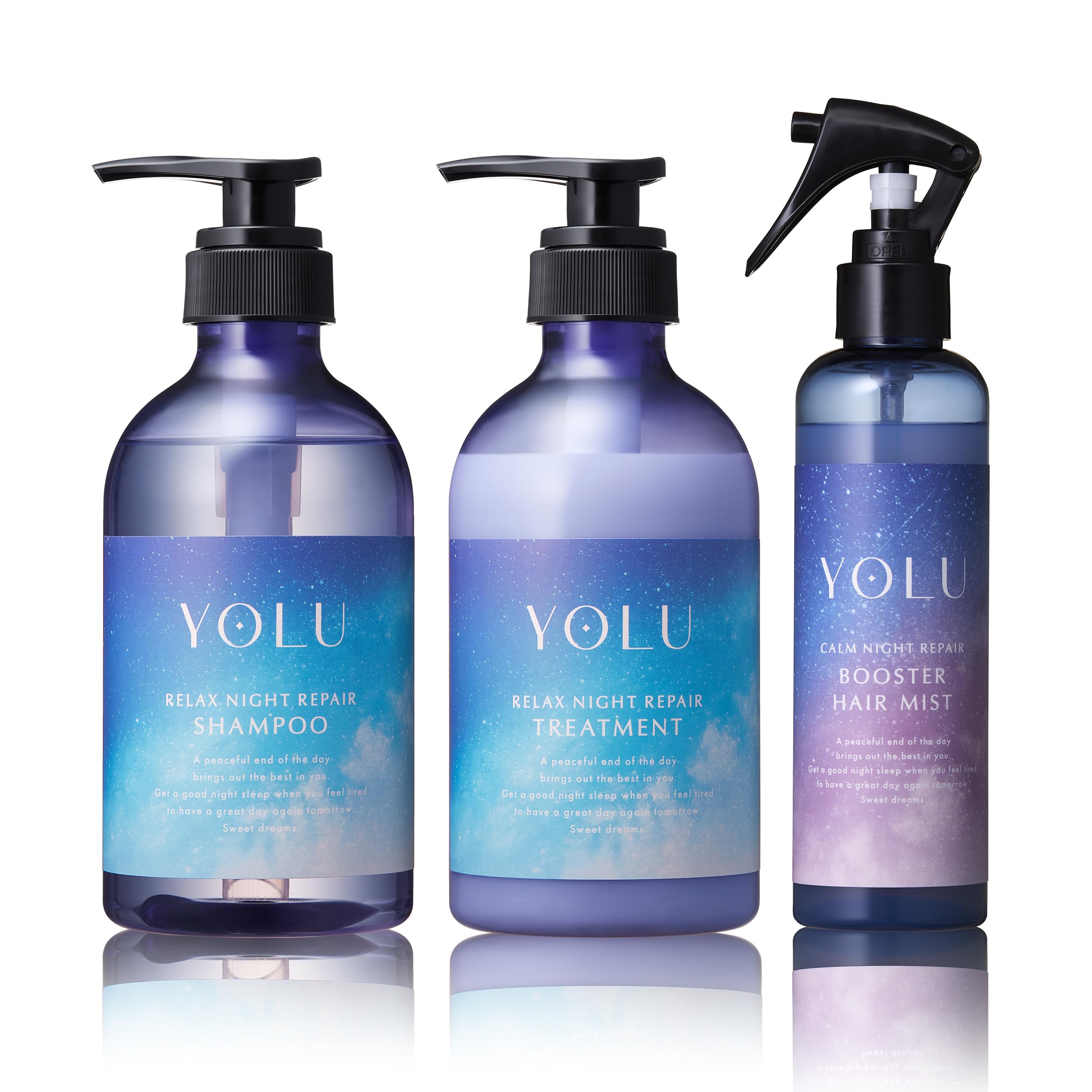 

YOLU Relax Night Repair and Hair Mist [Новая модель] Набор из 3 предметов Шампунь, Уход,