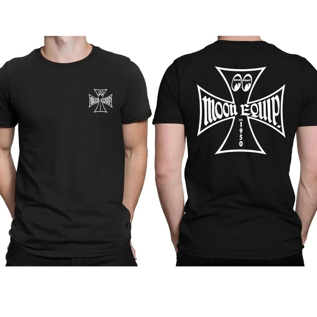 T-shirt Men's Awesome T-shirt Men's T-shirt Casual Oversized Mooneyes Moon Gear Speed Cotton T-shirt Graphic Street wear S-4XL