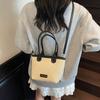 Vegetable Basket Contrasting Color Splicing Women's Summer New Lightweight Portable Shoulder Crossbody Small Square Bag