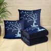 Custom Cartoon Plush Throw Pillow Blanket with Fleece Lining