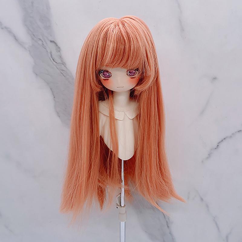 1/3 & 1/4 & 1/6 Bjd Doll'S Wig With Bangs Soft Silk Long Straight Wig Girls Diy Doll Makeup Accessories