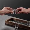 6 Piece Set of Ins Vertical Pattern Glass White Spirit Glasses Simple Spirits Glasses One-sipped Glasses Small Glass Cups Gifts