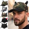 3D Devil Horn Camouflage Baseball Cap Adjustable Visor Sunscreen Hats  For Man Women Unisex