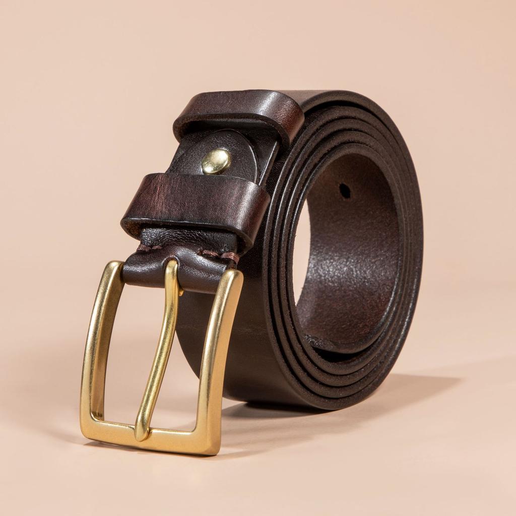 First Layer Cowhide Retro Single Layer Handmade Belt Men's Genuine Leather Casual Cowhide Belt