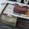 Decorative Balcony Napkin Box PU Leather Tissue Holder, with Snap Design, Portable Foldable Modern Office Desk Organizer Facial Paper Dispenser,