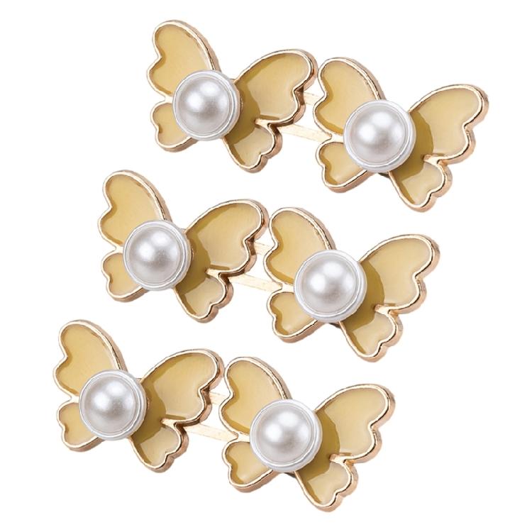 Pearls Butterfly Waist Fitness Buckles 3Pcs Adjustable Waist Reducers For Jeans And Trousers Women Wardrobes Essential