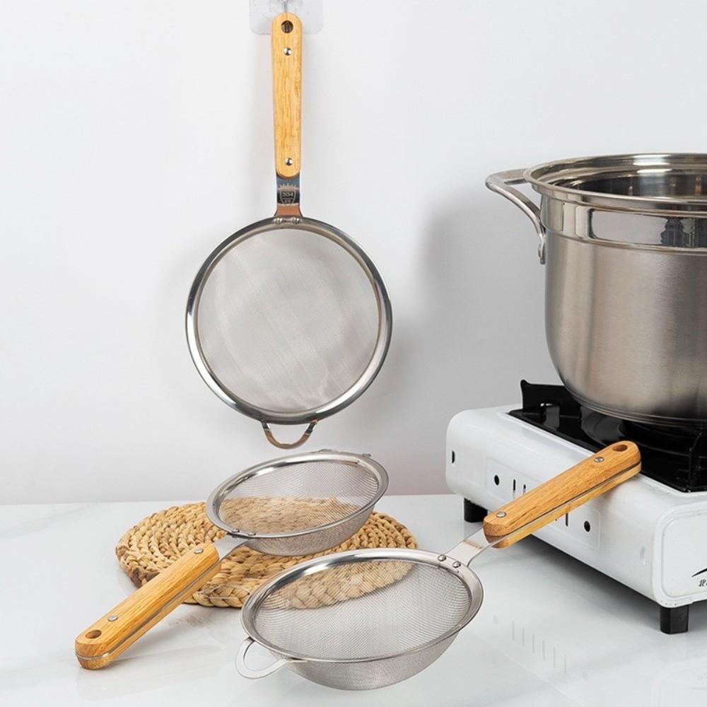 Stainless Steel Food Strainer Colander Rust-Proof Cocktail Sieve New Tea Strainer  for Kitchen