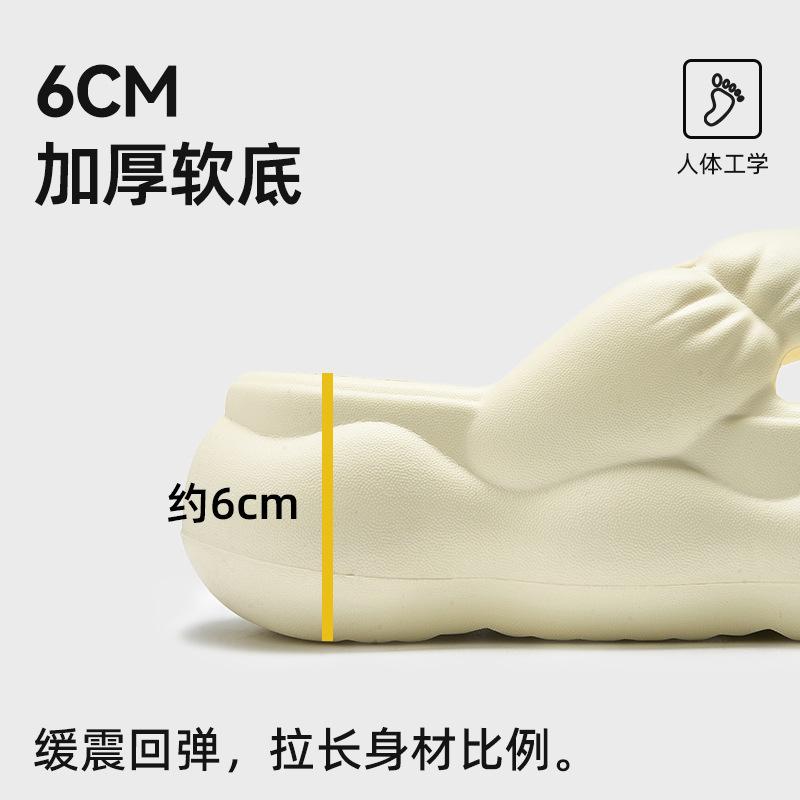 Height-increasing thick-soled flip-flops for women's summer new fashion non-slip slippers for outer wear, indoor home-free cold slippers