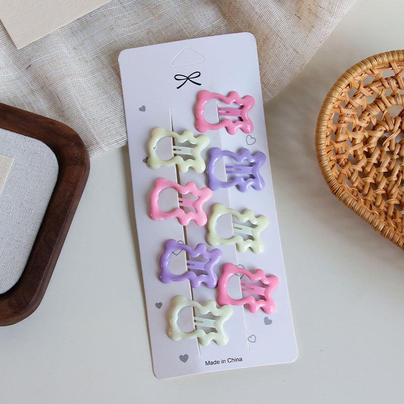 

Цветные заколки для волос с дофамином: Милый набор заколок-клипс BB в форме звезды и сердца для девочек и женщин